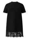 Roberto Cavalli Lace-hem Mini Dress In Black