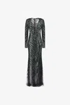 Roberto Cavalli Lace Maxi Dress In Black