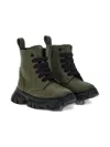 Roberto Cavalli Lace-up Chunky-sole Boots In Green
