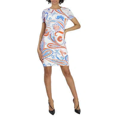 Pre-owned Roberto Cavalli Ladies Bandana Print Slim Fit Dress In Multicolor