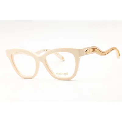 Roberto Cavalli Ladies Beige Cat Eye Eyeglass Frames Vrc072 In Neutral