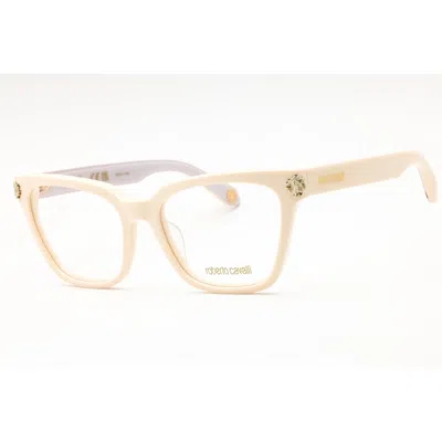 Roberto Cavalli Ladies Beige Cat Eye Eyeglass Frames Vrc073m In Neutral
