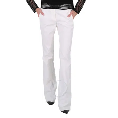Roberto Cavalli Ladies Optical White High Waisted Flared Trousers