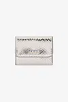 Roberto Cavalli Laminated Cardholder With Snake Print In Silver