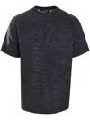 Roberto Cavalli Laminated Zebra T-shirt In Black