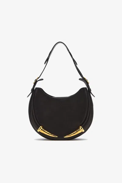 Roberto Cavalli Large Fang Shoulder Bag In Black
