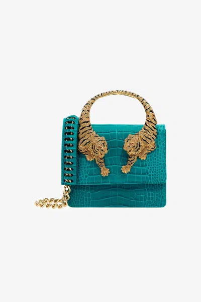 Roberto Cavalli Large Roar Bag In Light Blue