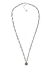 Roberto Cavalli Layered Chain Coin Necklace In Metallic