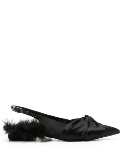 Roberto Cavalli Le Pettegole Slingback Ballerinas In Black