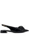 Roberto Cavalli Le Pettegole Slingback Flats In Black