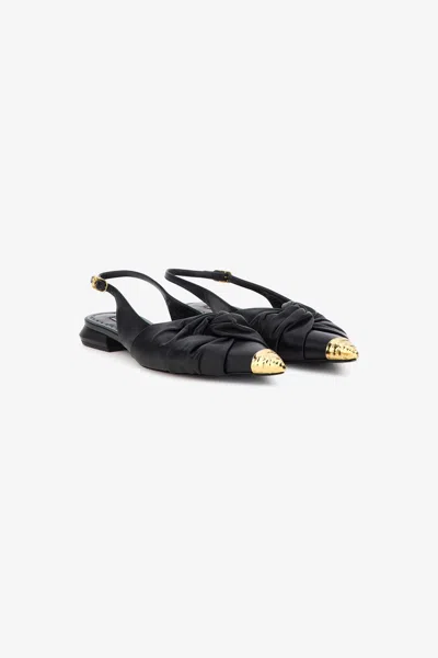 Roberto Cavalli Le Pettegole Slingback With Decoration In Black