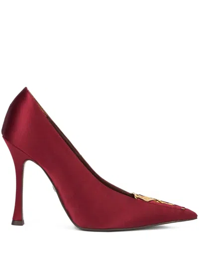 Roberto Cavalli Leaf Insert Pumps In Red