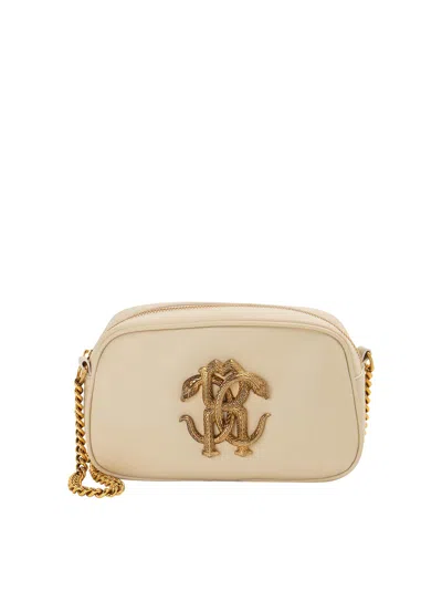 Roberto Cavalli Leather Bag In Neutral