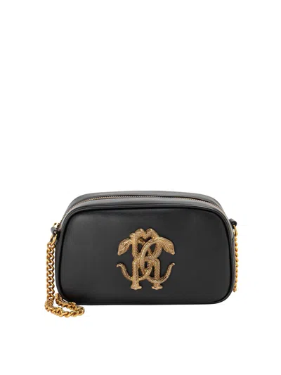 Roberto Cavalli Leather Bag In Black