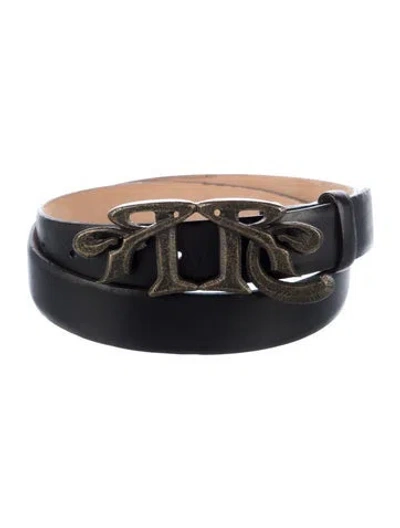 Pre-owned Roberto Cavalli Leather Belt In Black