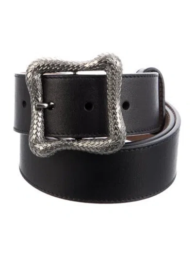 Pre-owned Roberto Cavalli Leather Belt In Black