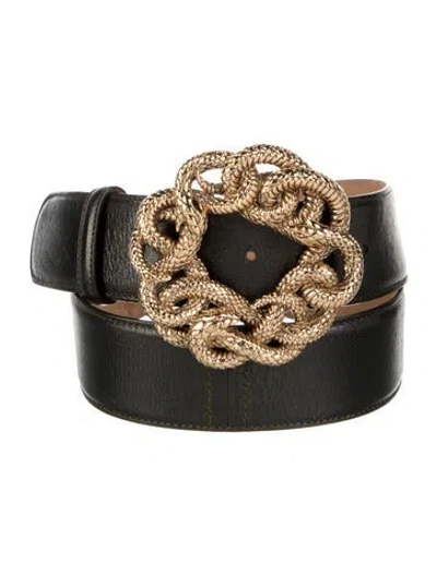 Pre-owned Roberto Cavalli Leather Belt In Black