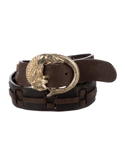Pre-owned Roberto Cavalli Leather Belt In Brown