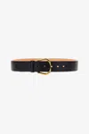 ROBERTO CAVALLI LEATHER BELT WITH BUCKLE