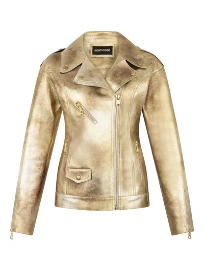 ROBERTO CAVALLI LEATHER BIKER JACKET