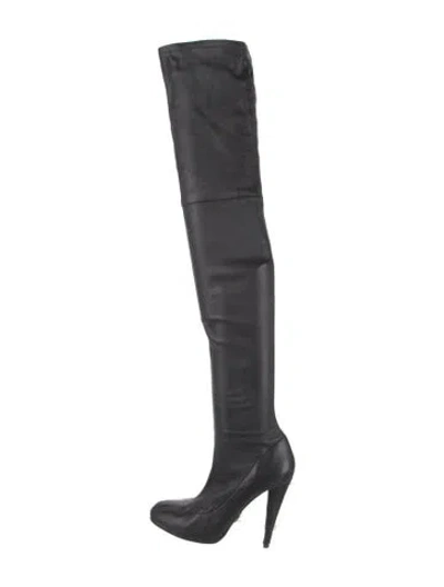Pre-owned Roberto Cavalli Leather Boots In Black