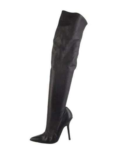 Pre-owned Roberto Cavalli Leather Boots In Black