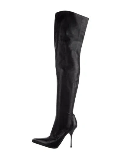 Pre-owned Roberto Cavalli Leather Boots In Black