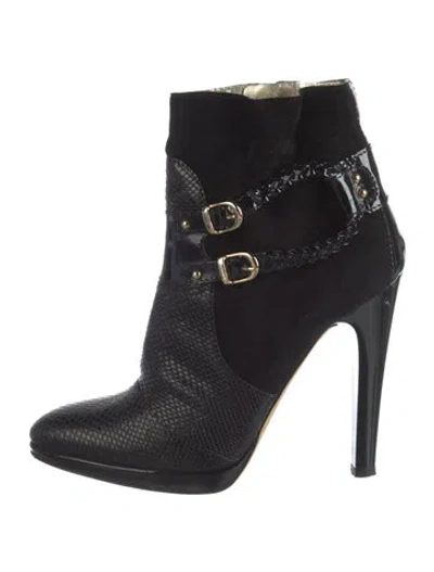 Pre-owned Roberto Cavalli Leather Boots In Black