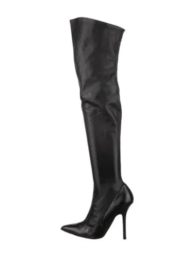Pre-owned Roberto Cavalli Leather Boots In Black
