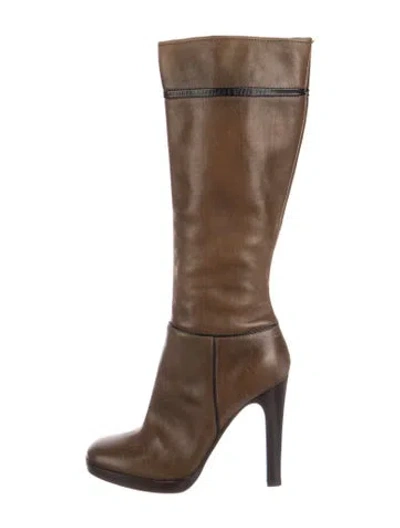 Pre-owned Roberto Cavalli Leather Boots In Brown