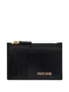 Roberto Cavalli Coin Purse With Snake Print In Black