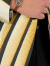 Roberto Cavalli Leather Bracelet With Mirror Snake Monogram In Brown