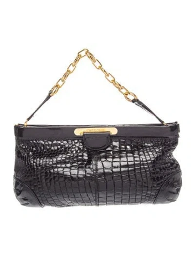 Pre-owned Roberto Cavalli Leather Clutch In Black