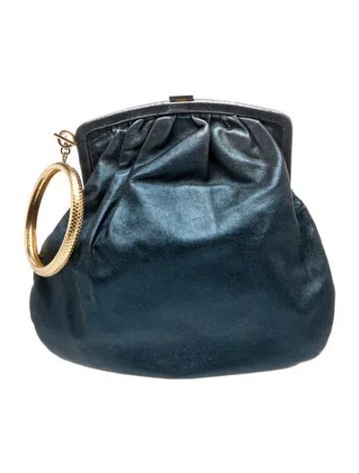 Pre-owned Roberto Cavalli Leather Clutch In Blue