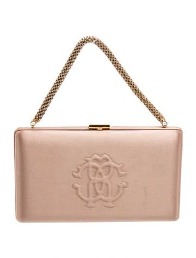 Pre-owned Roberto Cavalli Leather Clutch In Pink