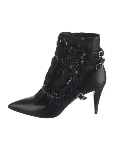 Pre-owned Roberto Cavalli Leather Combat Boots In Multi