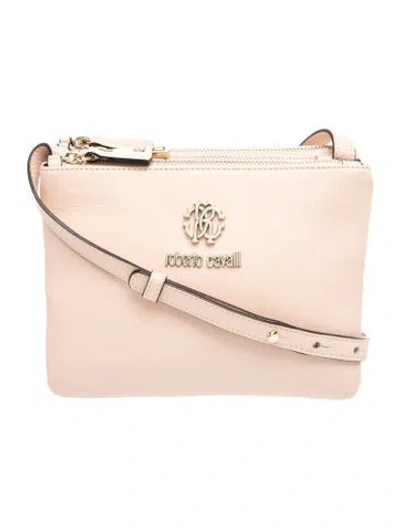 Pre-owned Roberto Cavalli Leather Crossbody Bag In Neutral