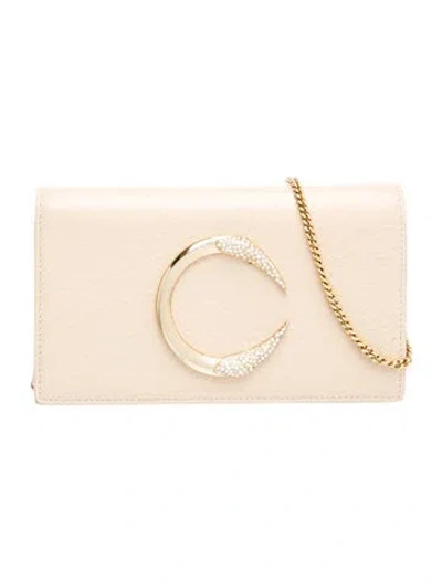 Pre-owned Roberto Cavalli Leather Crossbody Bag In Neutrals