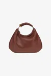 Roberto Cavalli Leather Hobo Bag With Fang Handle In Brown