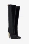 Roberto Cavalli Leather Knee-high Boots In Black