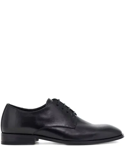 Roberto Cavalli Leather Lace-up Shoes In Black