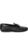 Roberto Cavalli Leather Loafers In Black