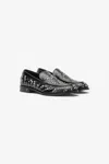 Roberto Cavalli Embellished Slip-on Loafers In Black/silver