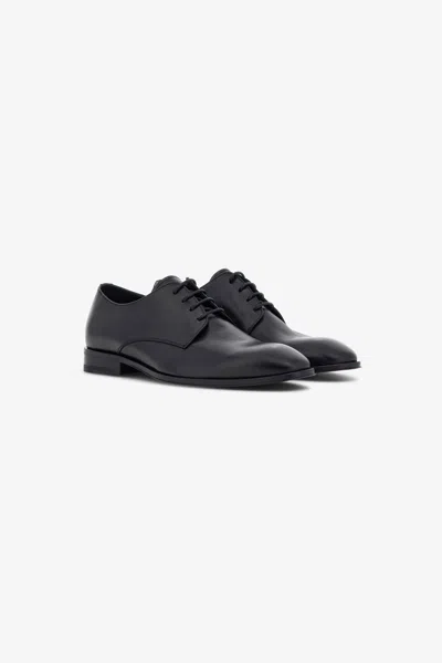 Roberto Cavalli Leather Oxford Shoes In Black