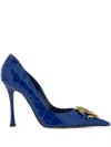 Roberto Cavalli Rc Logo Pump In Blue