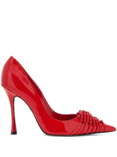 Roberto Cavalli Leather Pumps In Red