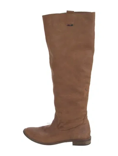 Pre-owned Roberto Cavalli Leather Riding Boots In Brown