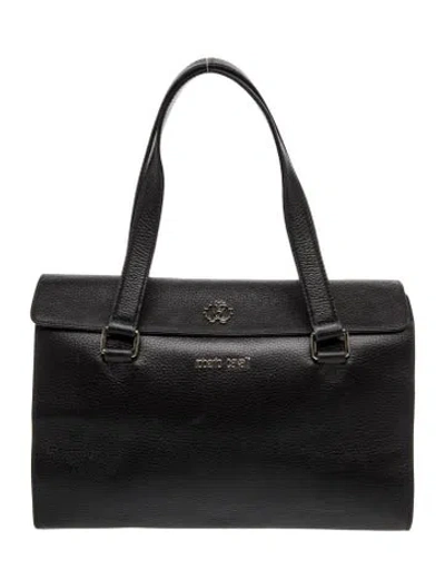 Pre-owned Roberto Cavalli Leather Shoulder Bag In Black