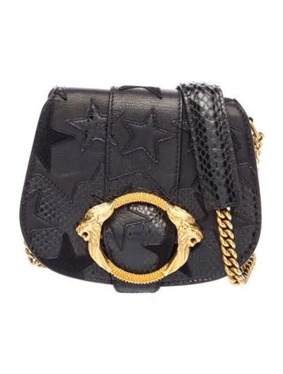 Pre-owned Roberto Cavalli Leather Shoulder Bag In Black