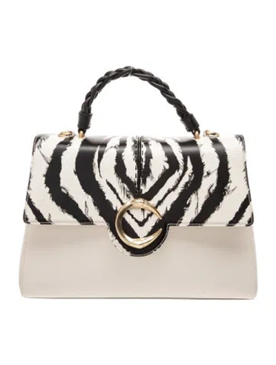Pre-owned Roberto Cavalli Leather Shoulder Bag In Neutral